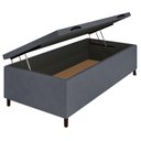 Ver imagem 3 de Base para Cama Box Baú Solteiro 88x188cm Hit I02 Suede Cinza - Mpozenato
