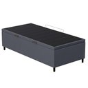 Ver imagem 1 de Base para Cama Box Baú Solteiro 88x188cm Hit I02 Suede Cinza - Mpozenato