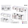 Cozinha Compacta com Pia Inox e Rodapé 8 peças Calábria Multimóveis MP3229 Madeirado - 4
