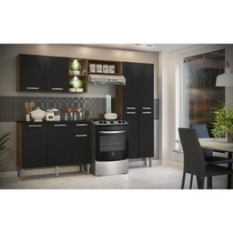 Cozinha Completa Compacta com 2 Leds, Armário e Balcão com Tampo 3 Peças Pequim Multimóveis - 6