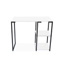 Ver imagem 2 de Mesa com Prateleira Industrial Nic 900 Preto e Tampo Branco
