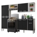 Ver imagem 2 de Cozinha Completa Compacta com 3 Leds, Armário e Balcão com Tampo 4 Peças xangai Multimóveis Branca/