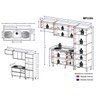 Cozinha Compacta com Pia Inox 5 peças Calábria Multimóveis MP3204 Madeirado/Branco - 4
