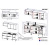 Cozinha Compacta com Pia Inox 5 peças Calábria Multimóveis MP3207 Madeirado - 4