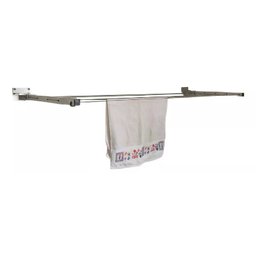 Varal Articulado Retrátil Dobrável Parede Prata 50cm C/ Fio - 2