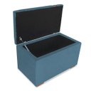 Ver imagem 4 de Recamier Puff Baú Organizador no Boucle com Cinto Caramelo:azul Marinho