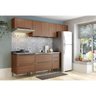 Cozinha Compacta com Pia Inox 6 peças Calábria Multimóveis MP3230 Madeirado - 6