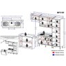 Cozinha Compacta com Pia Inox e Bancada 6 peças Sicília Multimóveis MP3189 Madeirado/Branco - 4