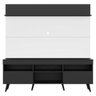 Rack com Painel TV 65 Polegadas Madri Multimóveis Preto/Branco com Prateleira e Pés Retrô Preto - 6