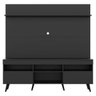 Rack com Painel e Suporte para TV até 65 Polegadas Madri Multimóveis Pés Retrô e Prateleira Preto - 6