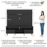 Rack com Painel e Suporte para TV até 65 Polegadas Madri Multimóveis Pés Retrô e Prateleira Preto/Na - 3