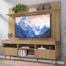 Rack com Painel Tv 65 Polegadas Madri Multimóveis Rustic com Prateleira e Pés Retrô Natural - 1