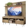 Rack com Painel TV 65 Polegadas Madri Multimóveis Rustic com Prateleira e Pés Retrô Branco - 2