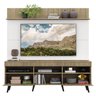 Rack com Painel Tv 65 Polegadas Madri Multimóveis Rustic/Branco com Prateleira e Pés Retrô Preto - 5