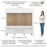Rack com Painel e Suporte para TV até 65 Polegadas Madri Multimóveis Branco/Rustic com Prateleira e - 3