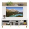 Rack com Painel e Suporte para TV até 65 Polegadas Madri Multimóveis Branco/Rustic com Prateleira e - 5