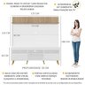 Rack com Painel e Suporte para TV até 65 Polegadas Madri Multimóveis Branco/Rustic com Prateleira e - 3