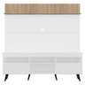 Rack com Painel e Suporte para TV até 65 Polegadas Madri Multimóveis Branco/Rustic com Prateleira e - 6