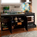 Ver imagem 2 de Balcão de Cozinha para Pia 3 Portas 2 Gavetas Espaço para Forno e Cooktop Itália - Panorama Móveis