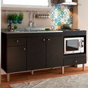 Ver imagem 1 de Balcão de Cozinha para Pia 3 Portas 2 Gavetas Espaço para Forno e Cooktop Itália - Panorama Móveis