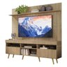 Rack com Painel e Suporte para TV até 65 Polegadas Madri Multimóveis Rustic com Prateleira e Pés Ret - 2