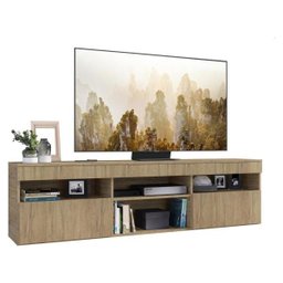 Rack para TV 65 Polegadas com 2 Portas Paris Multimóveis Rustic - 2