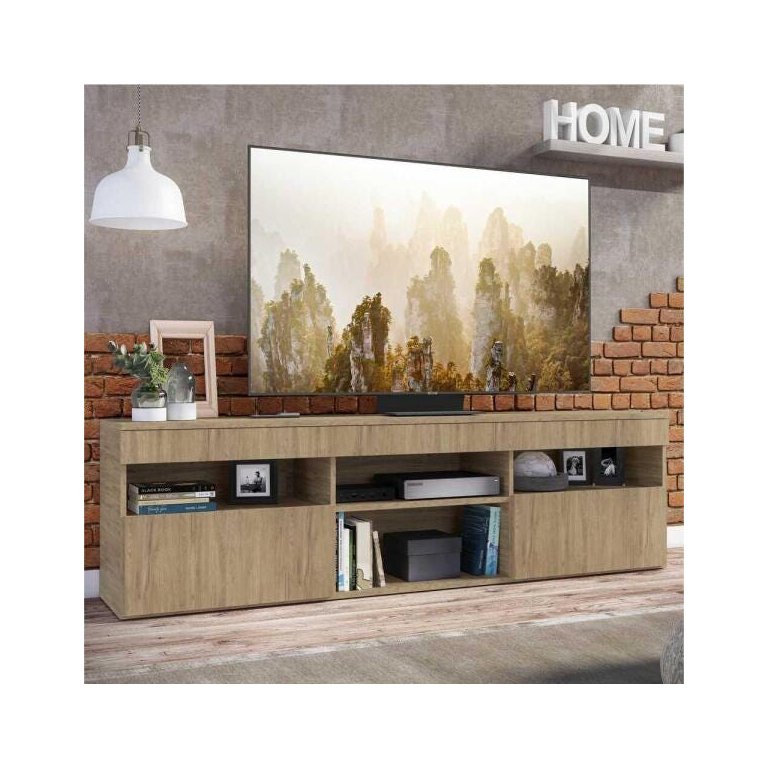 Rack para TV 65 Polegadas com 2 Portas Paris Multimóveis Rustic