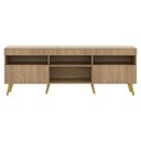 Ver imagem 6 de Rack para TV 65 Polegadas com Pés Retrô e 2 Portas Paris Multimóveis Rustic/Natural