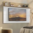 Ver imagem 1 de Painel TV 65 Polegadas com Prateleira Amsterdã Plus Multimóveis Branco/Rustic