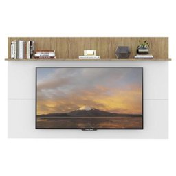 Painel TV 65 Polegadas com Prateleira Amsterdã Plus Multimóveis Branco/Rustic - 5