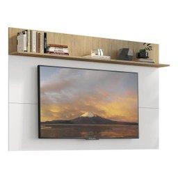 Painel TV 65 Polegadas com Prateleira Amsterdã Plus Multimóveis Branco/Rustic - 2