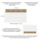 Ver imagem 3 de Painel TV 65 Polegadas com Prateleira Amsterdã Plus Multimóveis Branco/Rustic