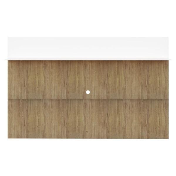 Painel Tv 65 Polegadas com Prateleira Amsterdã Plus Multimóveis Rustic/Branco - 6