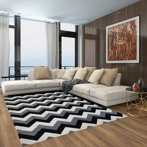Tapete de Sala Classe A Chevron 1,50x2,00M - São Carlos Desenho Importado Scandinavia