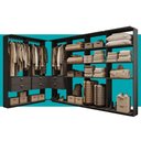 Ver imagem 5 de Guarda-Roupas Closet Modulado Alasca 360cm 6 Peças com 6 Gavetas e Cabideiros Preto Touch Carraro