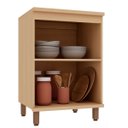 Ver imagem 4 de Balcão para Cozinha 100% MDF 60 cm 2 Portas Lótus Carvalho/Verde