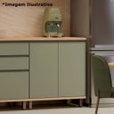 Ver imagem 5 de Balcão para Cozinha 100% MDF 60 cm 2 Portas Lótus Carvalho/Verde