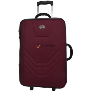 Mala Média 23kg Anac Rodinhas Resistente Village Viagem Rígida - Vermelho escuro