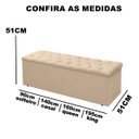 Ver imagem 4 de Baú Calçadeira Guarda Volumes Recamier Quarto Estofado:suede Bege