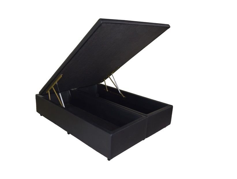 Cama Box Baú Bipartido Casal 1,38 X 1,88 X 0,40 Diversas Cores Master Box Design Premium Corino Pret - 3