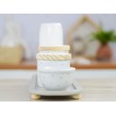 Ver imagem 5 de Kit Higiene Porcelana Bebê Poá Cinza Térmica Bandeja K114