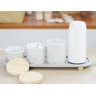 Kit Higiene Porcelana Bebê Poá Cinza Térmica Bandeja K114 - 4