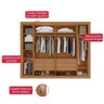 Guarda Roupa 6 Portas S/ Espelho Easy Space Amendoa Clean - 6