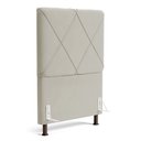 Ver imagem 1 de Cabeceira Cama Box Solteiro Mel 90cm com Frame Veludo Bege - Abmaza