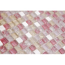 Pastilha de Vidro 30x30 com Pedras Naturais e Metais Prezioza - 1