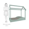 Mini Cama Montessoriana Infantil Montessoriana Uli Peroba Móveis - Verde Jade - 4