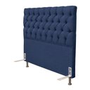 Ver imagem 1 de Cabeceira Para Cama Box De Casal 1,4 M Lisboa:Suede Azul Marinho