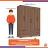 Guarda Roupas Casal Porto Rico Tuboarte 6 Portas 100% em Mdf Álamo - 5