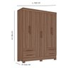 Guarda Roupas Casal Porto Rico Tuboarte 6 Portas 100% em Mdf Álamo - 2