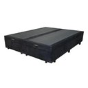 Ver imagem 3 de Base Box Bau Bipartido King Suede Premium Santo Box Bipartido 47x192x203:preto